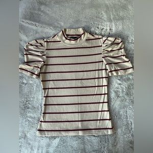 • Forever21 • striped puffed sleeve shirt